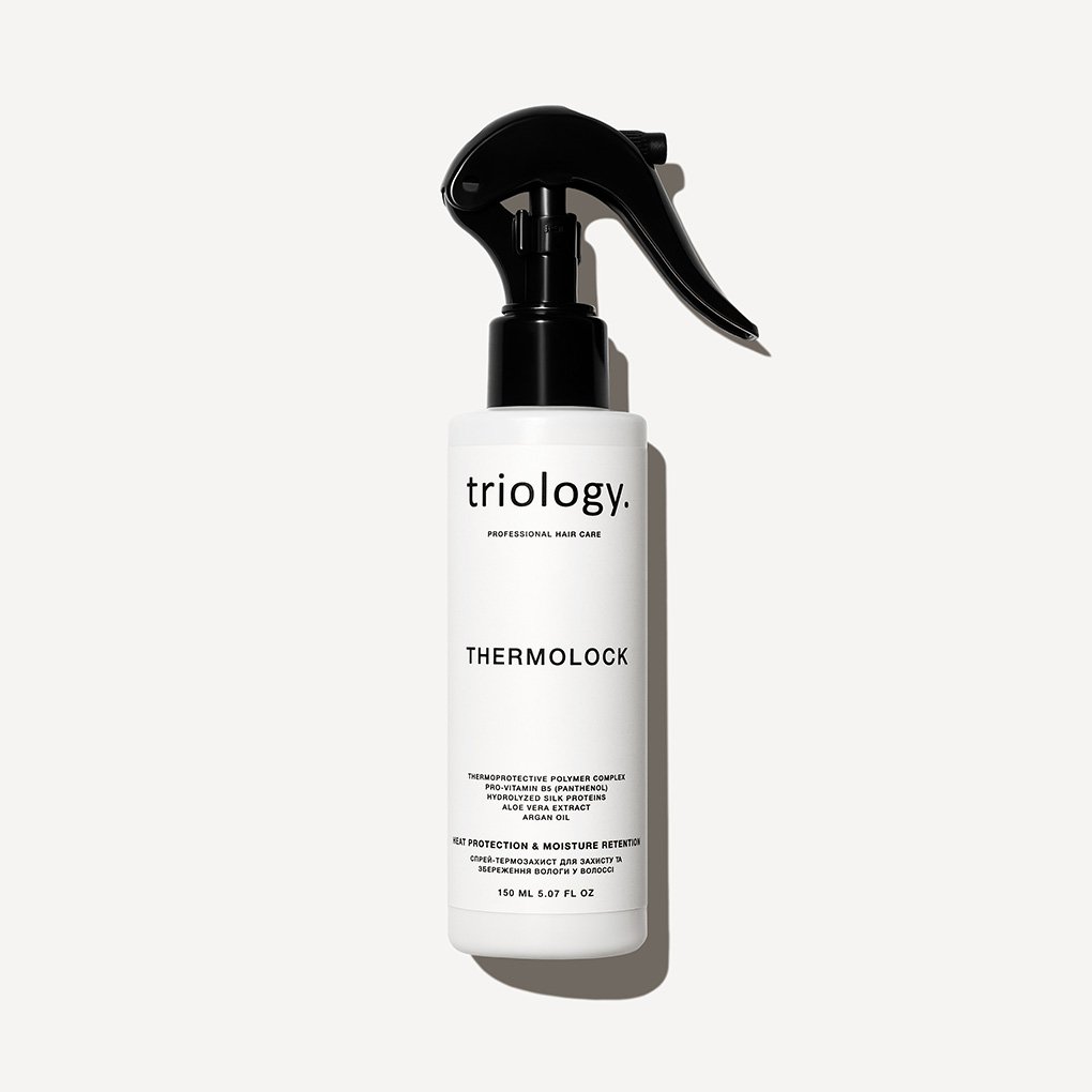 01khxg7bpafnrxjaj3m0wng2wr.jpg Спрей-термозахист triology. Thermolock для захисту та збереження вологи у волоссі, 150 мл - Зображення 1